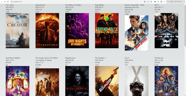 영화 평점 페이지